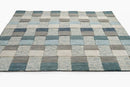 Momeni Fletcher Blue Modern Wool Checkered Rug - BlueJay Avenue