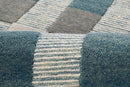 Momeni Fletcher Blue Modern Wool Checkered Rug - BlueJay Avenue