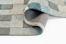 Momeni Fletcher Blue Modern Wool Checkered Rug - BlueJay Avenue