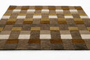 Momeni Fletcher Brown Modern Hand Tufted Wool Checkered Rug - BlueJay Avenue
