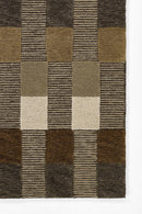 Momeni Fletcher Brown Modern Hand Tufted Wool Checkered Rug - BlueJay Avenue