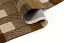 Momeni Fletcher Brown Modern Hand Tufted Wool Checkered Rug - BlueJay Avenue