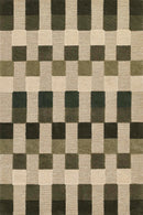 Momeni Fletcher Olive Green Hand Tufted Wool Modern Checkered Rug - BlueJay Avenue