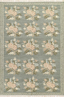 Momeni Florence Blue Floral Hand Woven Wool Rug - BlueJay Avenue
