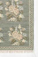 Momeni Florence Blue Floral Hand Woven Wool Rug - BlueJay Avenue