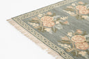 Momeni Florence Blue Floral Hand Woven Wool Rug - BlueJay Avenue