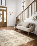 Momeni Florence Hand Woven Wool Floral Cream Rug - BlueJay Avenue