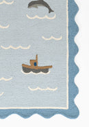 Momeni Lily Nautical Blue Hand Tufted Wool Nursery Rug - BlueJay Avenue