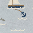 Momeni Lily Nautical Blue Hand Tufted Wool Nursery Rug - BlueJay Avenue