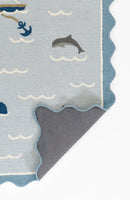Momeni Lily Nautical Blue Hand Tufted Wool Nursery Rug - BlueJay Avenue