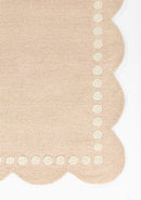 Momeni Lily Scalloped Dotted Pink Wool Nursery Rug - BlueJay Avenue