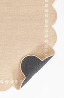 Momeni Lily Scalloped Dotted Pink Wool Nursery Rug - BlueJay Avenue