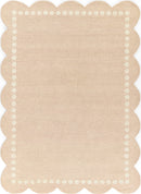 Momeni Lily Scalloped Dotted Pink Wool Nursery Rug - BlueJay Avenue