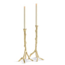 Napa Home Bram Gold Aluminum Taper Candle Holders – Set of 2 - BlueJay Avenue
