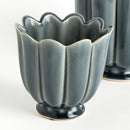 Napa Home Freya Scalloped Ceramic Planter Pots, Set of 2 - BlueJay Avenue