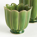 Napa Home Freya Scalloped Ceramic Planter Pots, Set of 2 - BlueJay Avenue