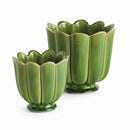 Napa Home Freya Scalloped Ceramic Planter Pots, Set of 2 - BlueJay Avenue
