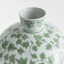 Napa Home Imperial Ivy Green & White Porcelain Bottle Vase - BlueJay Avenue