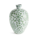 Napa Home Imperial Ivy Green & White Porcelain Bottle Vase - BlueJay Avenue