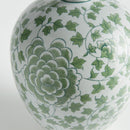 Napa Home Imperial Ivy Green & White Porcelain Bottle Vase - BlueJay Avenue