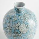Napa Home Pomegranate Sketch Blue & White Porcelain Decorative Vase - BlueJay Avenue