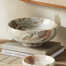Napa Josephine Marble Footed Decorative Bowl - BlueJay Avenue