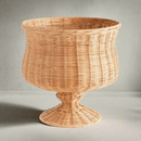 Napa Natural Chesapeake Rattan Footed Urn Planter Vase - BlueJay Avenue