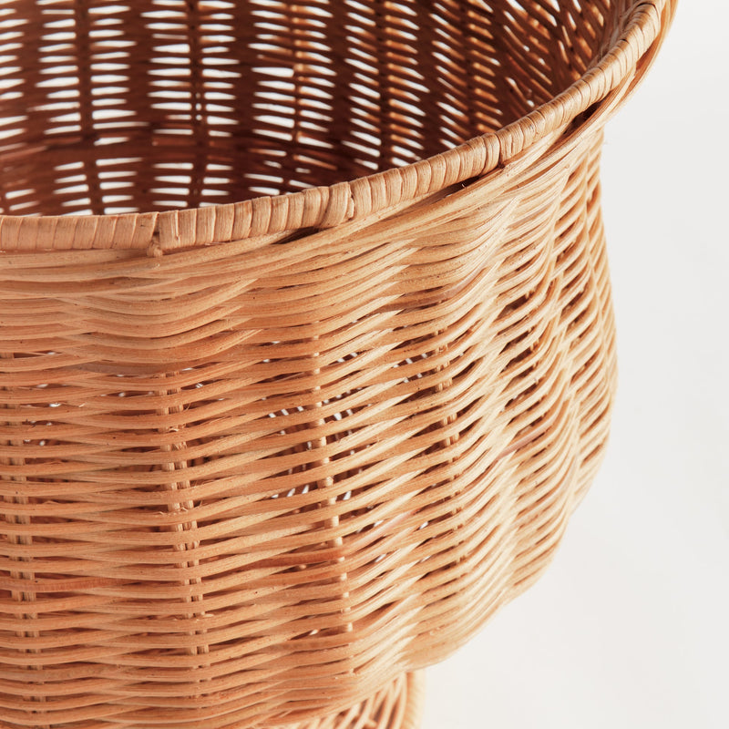 Napa Natural Chesapeake Rattan Footed Urn Planter Vase - BlueJay Avenue