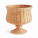 Napa Natural Chesapeake Rattan Footed Urn Planter Vase - BlueJay Avenue