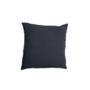Navy Chevron Woven Suede Leather Pillow, 20" - BlueJay Avenue