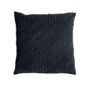 Navy Chevron Woven Suede Leather Pillow, 20" - BlueJay Avenue