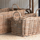 Normandy Halo Rectangular Rattan Storage Baskets, Set of 2 - BlueJay Avenue