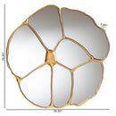 Novia Flower Antique Gold Finish Wall Mirror - BlueJay Avenue