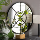 Ohara Modern Black Round Wall Mirror - BlueJay Avenue