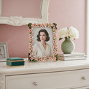 Olivia Riegel Bella Pink Floral Picture Frame with European Crystals, 4x6 & 5x7 - BlueJay Avenue