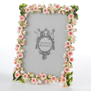 Olivia Riegel Bella Pink Floral Picture Frame with European Crystals, 4x6 & 5x7 - BlueJay Avenue