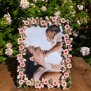 Olivia Riegel Bella Pink Floral Picture Frame with European Crystals, 4x6 & 5x7 - BlueJay Avenue