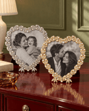 Olivia Riegel Contessa Heart Crystal Picture Frame | Gold & Silver - BlueJay Avenue