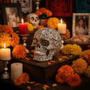 Olivia Riegel Everleigh Silver Crystal Skull Keepsake Box - BlueJay Avenue