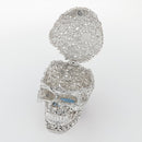 Olivia Riegel Everleigh Silver Crystal Skull Keepsake Box - BlueJay Avenue