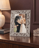 Olivia Riegel Flora Silver Crystal Picture Frame, 8x10 - BlueJay Avenue