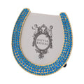 Olivia Riegel Horseshoe Crystal Picture Frame, Gold , Silver & Blue - BlueJay Avenue