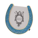 Olivia Riegel Horseshoe Crystal Picture Frame, Gold , Silver & Blue - BlueJay Avenue