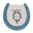 Olivia Riegel Horseshoe Crystal Picture Frame, Gold , Silver & Blue - BlueJay Avenue