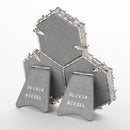 Olivia Riegel Luxembourg Silver Crystal Triple Picture Frame, 2.5" Photos - BlueJay Avenue