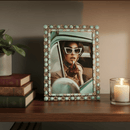 Olivia Riegel Patrice Blue Opaline Crystal Picture Frame, 5x7 - BlueJay Avenue