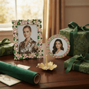 Olivia Riegel Valencia Royale Crystal 5x7 Gold Picture Frame - BlueJay Avenue