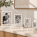 Olivia Riegel White Enamel Clover Crystal Picture Frame - BlueJay Avenue
