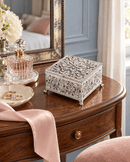 Olivia Riegel Windsor Large Silver Crystal Decorative Box - BlueJay Avenue