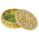 Olivia Riegel Windsor Round Crystal Decorative Box – Gold or Silver - BlueJay Avenue
